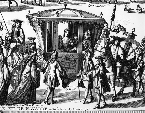 Louis XIV has just died and the child-king Louis XV, arrives to Paris