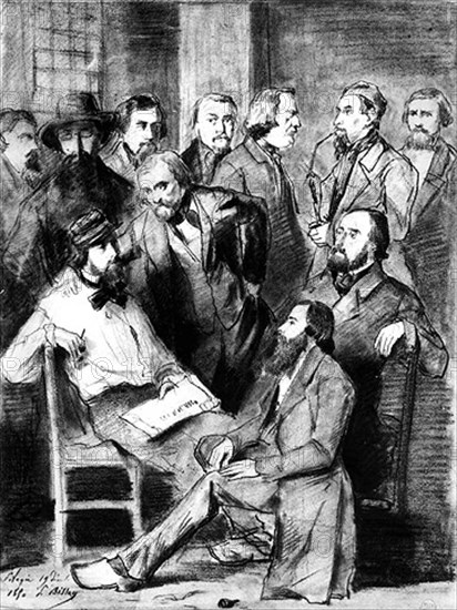The inmates of Sainte-Pélagie where Blanqui was imprisoned