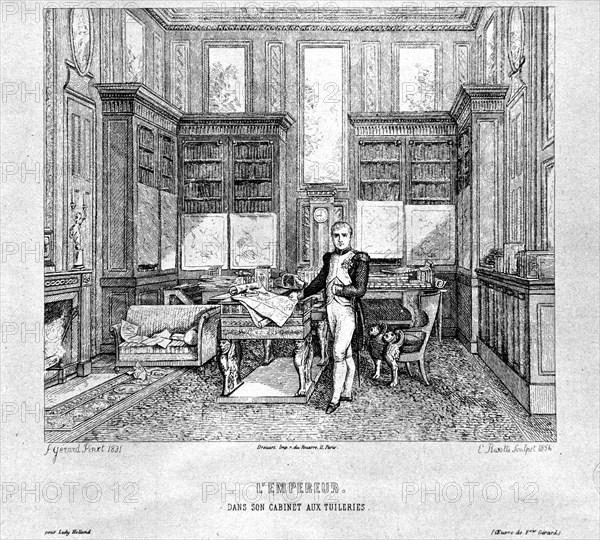 Premier Empire. Napoléon dans son cabinet de travail aux Tuileries.