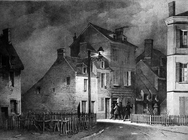 Fuite de Louis-Philippe. La maison où il se réfugia. 1848