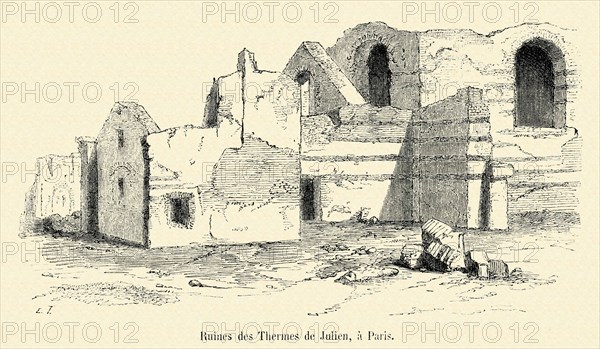 Ruines des Thermes de Julien à Paris