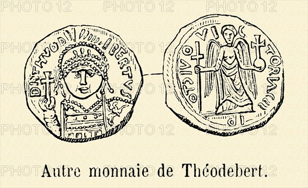 Coin representing Theudebert I