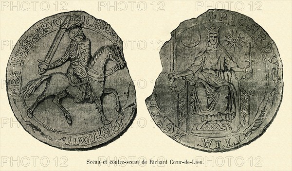 Sceau et contre-sceau de Richard Cœur-de-Lion.