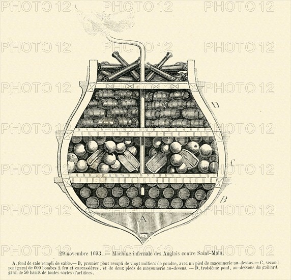 English infernal machine used against Saint-Malo.