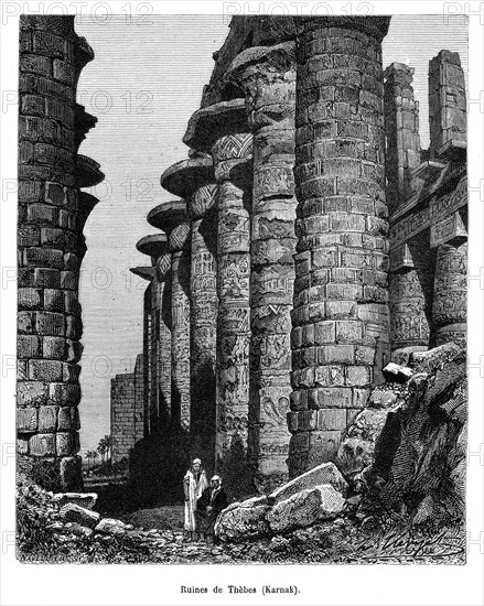 Ruines de Thèbes (Karnak). Egypte.