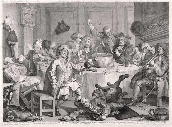 'A Midnight Modern Conversation', 1733. Artist: William Hogarth