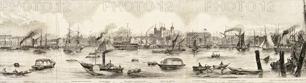 London from the River Thames, 1844 Artist: Frank Vizetelly