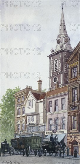 Aldgate High Street, London, 1870. Artist: EA Phipson