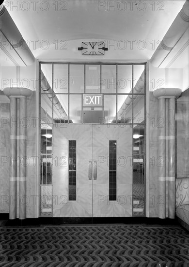 The exit to the foyer, Odeon cinema, Leicester Square, London, 1937