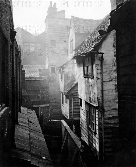 Rear of Cloth Fair, City of London, 1877. Creators: John Bool, Alfred Bool.