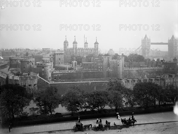 Tower of London as seen from Tower Hill, c1900