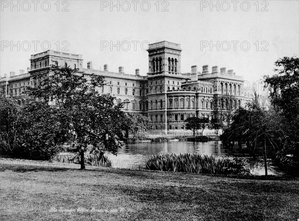 West front of the Foreign Office, Whitehall, London, after 1873. Creator: Unknown.