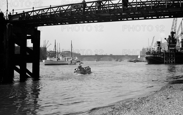 The Pool of London from Tower Beach, London, c1945-c1965