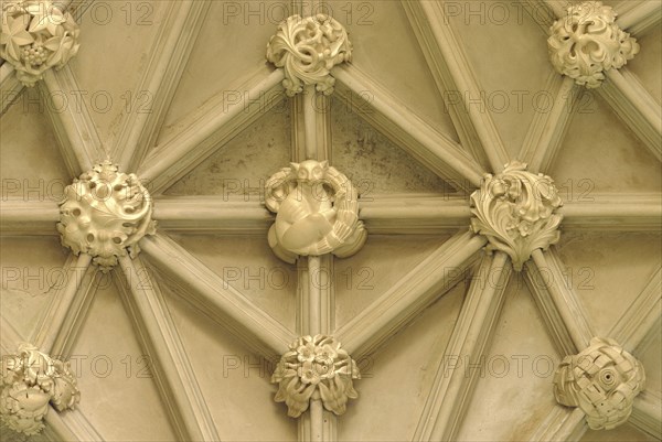 Roof bosses at Eltham Palace, London, 1999