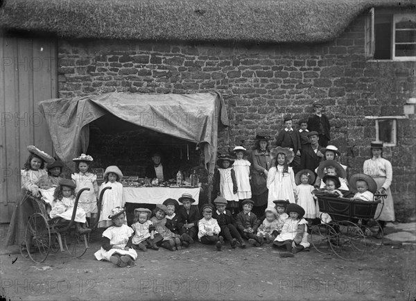 Bric-a-brac stall, Helidon, Northamptonshire, c1896-c1920