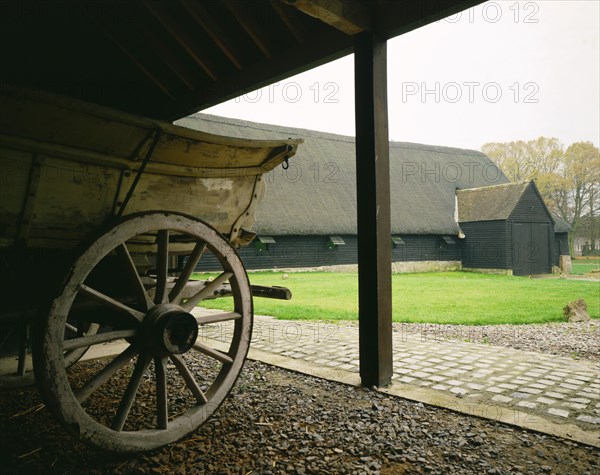 Great Barn from the stables, Avebury Stone Circle, Wiltshire, 1987