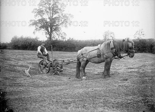 Horsedrawn agricultural machinery near Hellidon, Northamptonshire, c1873-c1923