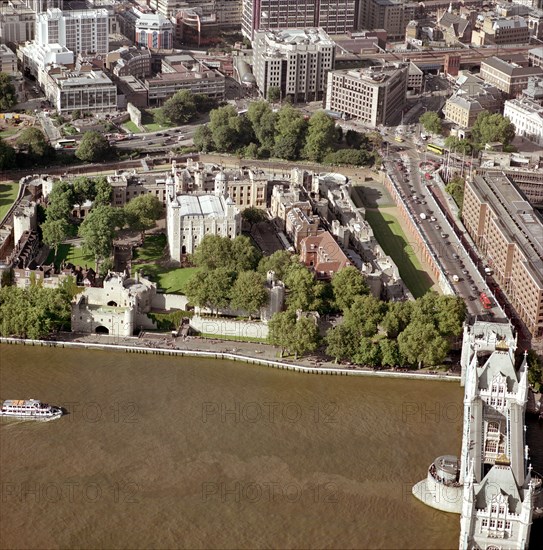 Tower of London and Tower Bridge, Stepney, London, 2002