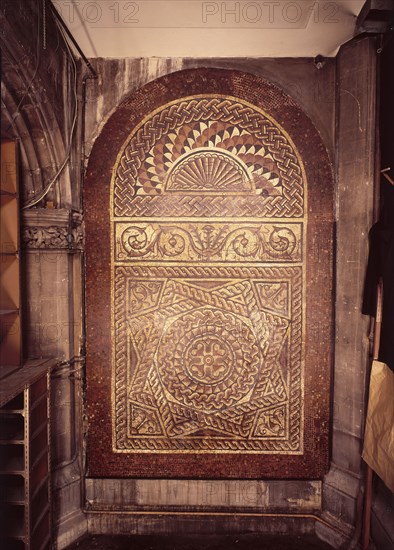 Roman mosaic floor from Bucklersbury, London, (1870). Artist: Unknown