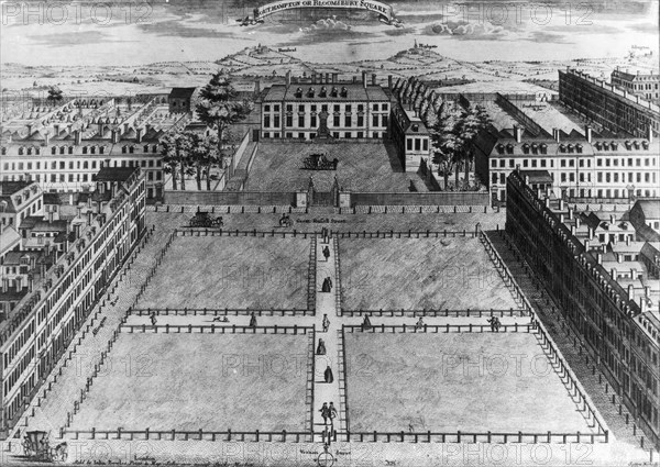 'Southampton or Bloomsbury Square', London, c1725. Artist: Sutton Nicholls