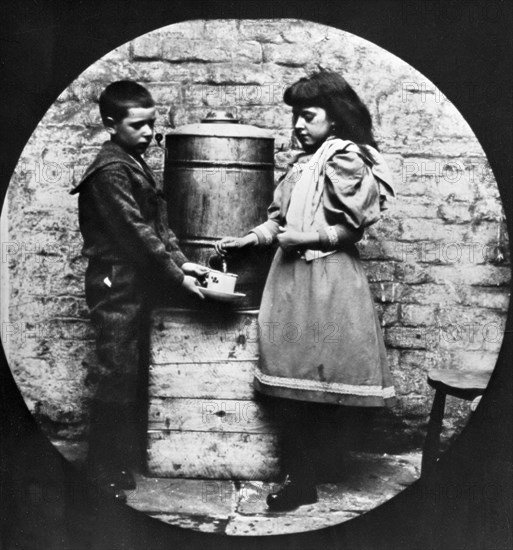 Helpers in the mission, 1900s. Artist: John Galt