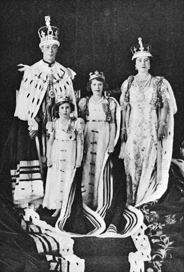 King George VI and Queen Elizabeth on their Coronation Day, 1937. Creator: Unknown.