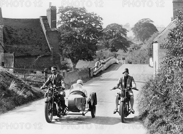 AJS motorbikes, c1939. Artist: Unknown