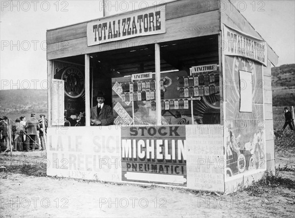 The Tote stand, Targa Florio race, Sicily, 1907. Artist: Unknown