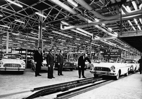 Ford production line, Genk factory, Belgium, early 1960s. Artist: Unknown