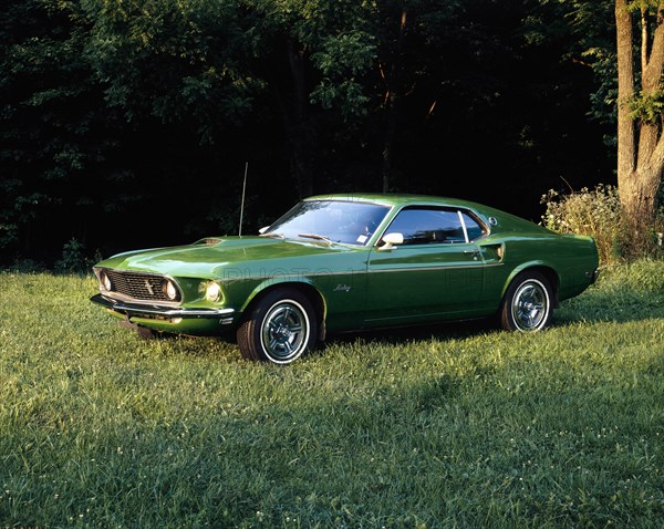 A 1969 Ford Mustang Sportsroof. Artist: Unknown