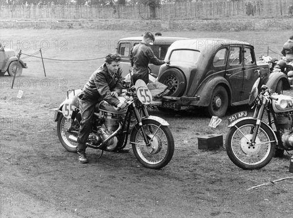 BSA motorbike, Crystal Palace, Sydenham, 1956. Artist: Unknown