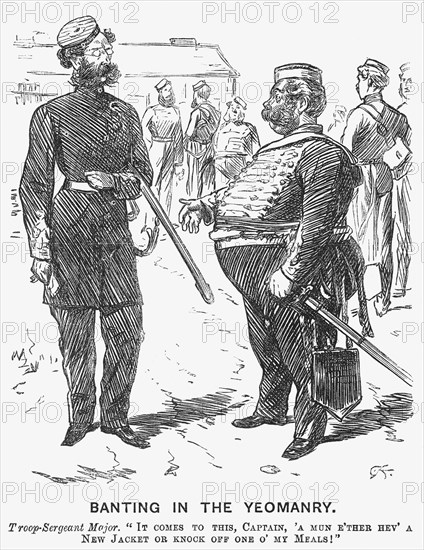 'Banting in the Yeomanry', 1865. Artist: Charles Samuel Keene