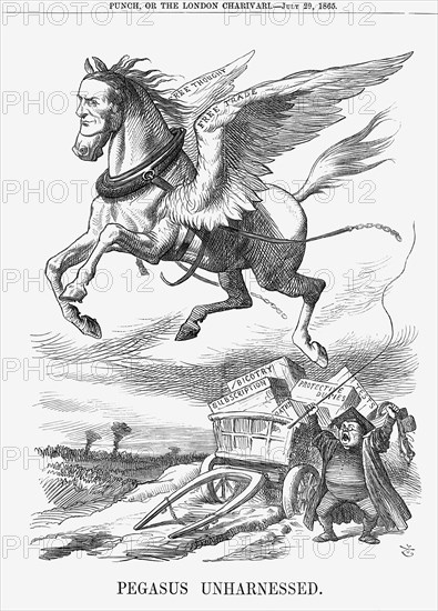 'Pegasus Unharnessed', 1865. Artist: John Tenniel