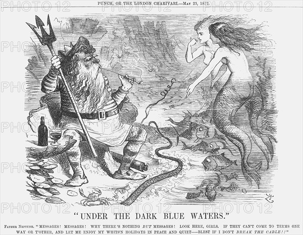 Under the Dark Blue Waters, 1872. Artist: Joseph Swain