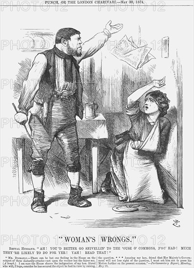 Woman's Wrongs, 1874.  Artist: Joseph Swain