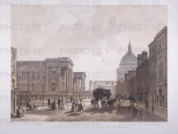 General Post Office, London, 1852. Artist: Thomas Picken