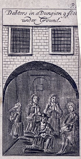 Fleet Prison, London, 1691. Artist: Anon