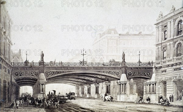 Holborn Viaduct, London, c1865. Artist: William Haywood