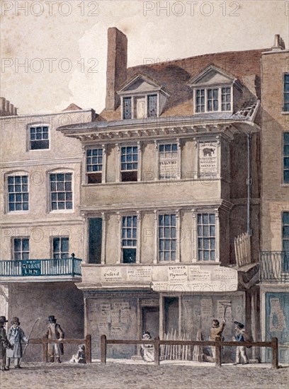 George Inn, West Smithfield, London, c1830. Artist: Robert Blemmell Schnebbelie