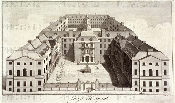 Guy's Hospital, Southwark, London, c1756. Artist: William Henry Toms