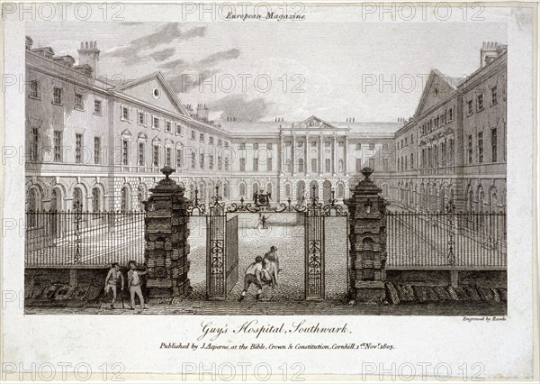 Guy's Hospital, Southwark, London, 1803. Artist: Samuel Rawle