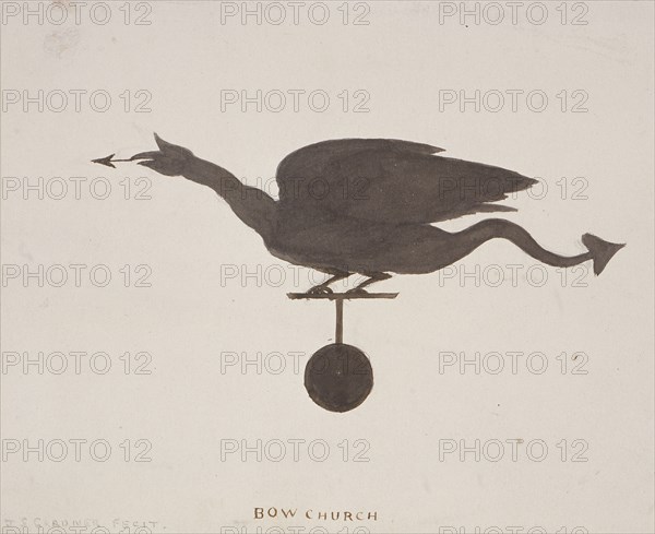 Weather vane from St Mary-le-Bow, London, c1850. Artist: JS Gardener