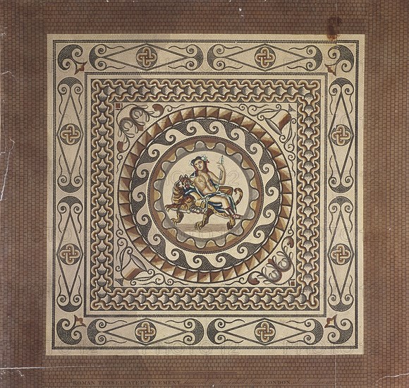 Roman tessellated pavement, discovered in Leadenhall Street, London, 1804. Artist: James Basire II