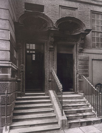 Doorways at Laurence Pountney Hill, London, 1884. Artist: Henry Dixon