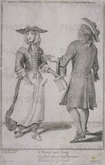 'A Merry new Song', Cries of London, (c1688?). Artist: Pierce Tempest