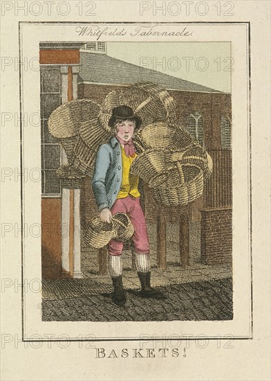 'Baskets!', Cries of London, 1804. Artist: Anon