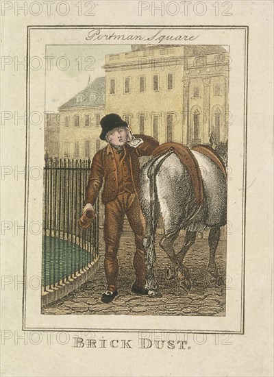 'Brick Dust', Cries of London, 1804. Artist: Anon