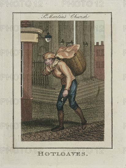 'Hotloaves', Cries of London, 1804. Artist: Anon