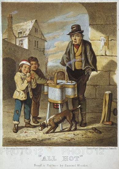 'All Hot', Cries of London, 1804. Artist: Samuel Stanesby