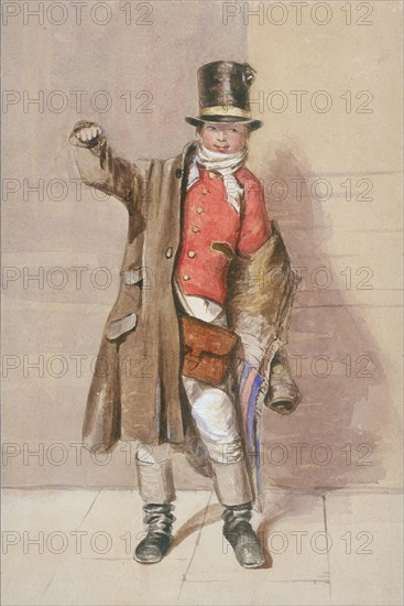 View of a letter carrier, 1866. Artist: Anon